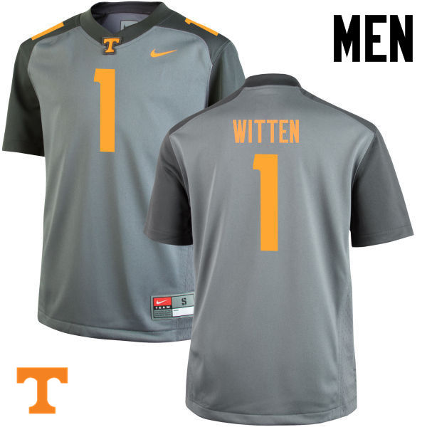 Men #1 Jason Witten Tennessee Volunteers College Football Jerseys-Gray - Click Image to Close